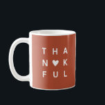 Minimalist Terracotta Copper Thanksgiving Holiday  Coffee Mug<br><div class="desc">// Need help customizing your design? Got other ideas? Feel free to contact me (Zoe) directly.

// Background colour can be changed to match your theme.</div>
