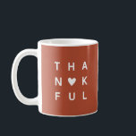 Minimalist Terracotta Copper Thanksgiving Holiday Coffee Mug<br><div class="desc">// Need help customizing your design? Got other ideas? Feel free to contact me (Zoe) directly.
// Background colour can be changed to match your theme.</div>