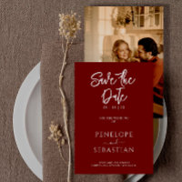 Minimalist Terracotta Modern Boho Photo Wedding
