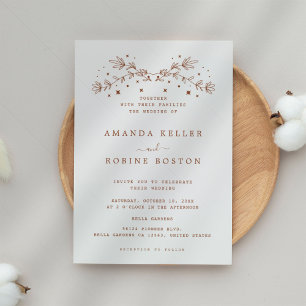 Minimalist Terracotta Wedding Invitation