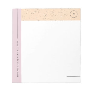 Minimalist Terrazzo Monogram Notepad - Purple