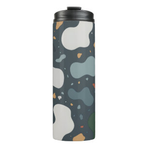 Minimalist Terrazzo Style Custom Fabric, Wallpaper Thermal Tumbler