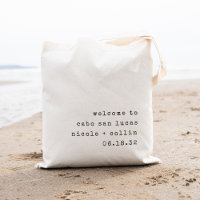 Minimalist Text Destination Wedding Welcome