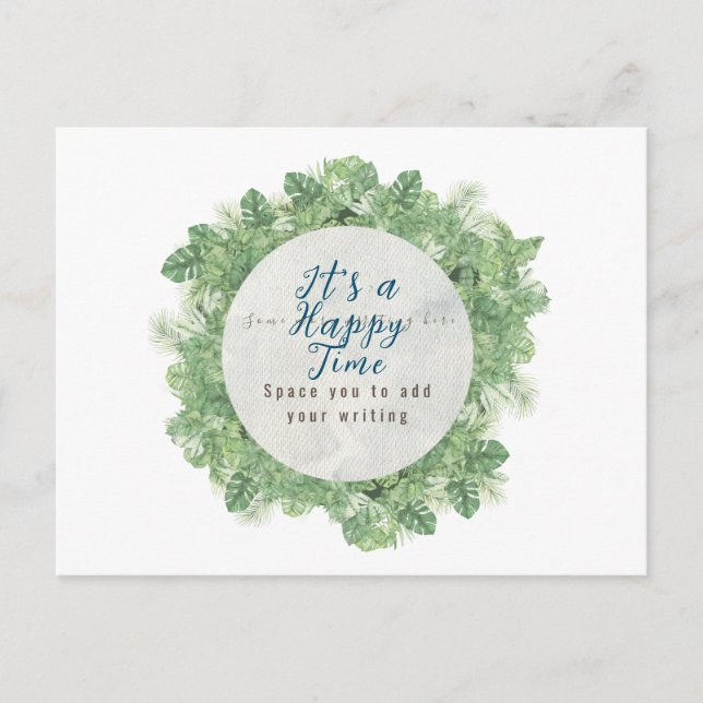 Minimalist text frame | For train engine theme Postcard (Front)