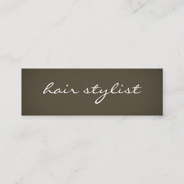 Minimalist Texture Brown Mini Business Card (Front)