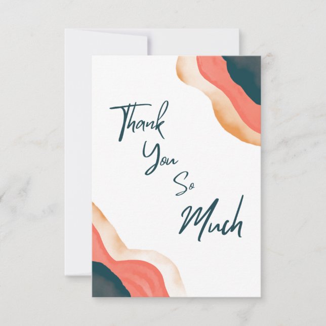 Minimalist Thank You Blank Flat Card (Front)