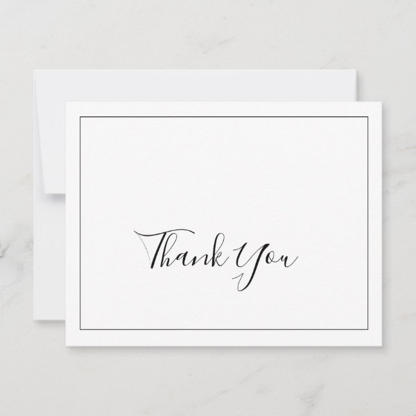 Black And White Thank You Postcards | Zazzle CA