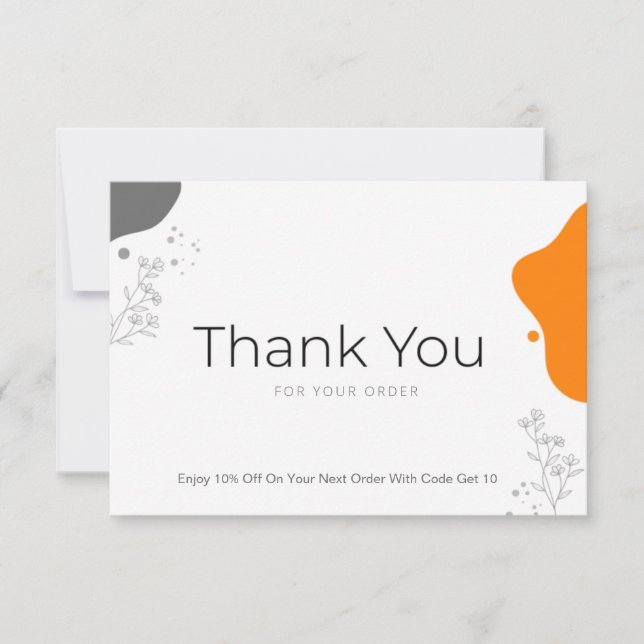 Minimalist Thank You Card for Small Business – Edi (Front)