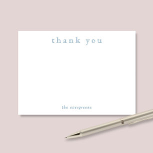 Minimalist Thank You Couples or Family Stationery Card