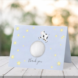 Minimalist Thank You Cow Jumped Over the Moon Card