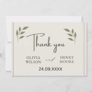 Minimalist Thank You Favour Box Card