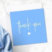 Minimalist Thank You Mid Blue Heart Compact