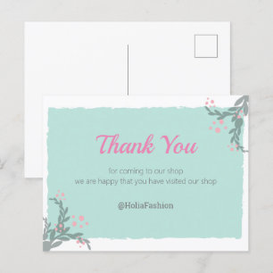 Minimalist Thank You Postcard