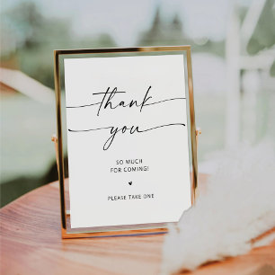 Minimalist Thank You Sign