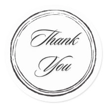Minimalist thank you stickers