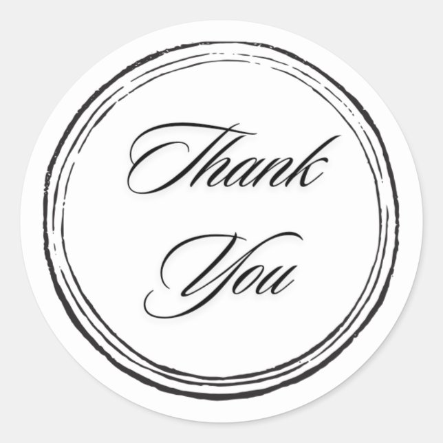 Minimalist thank you stickers (Front)