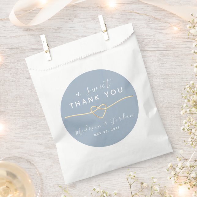 Minimalist Thank You Wedding Favour Bag (Clipped)