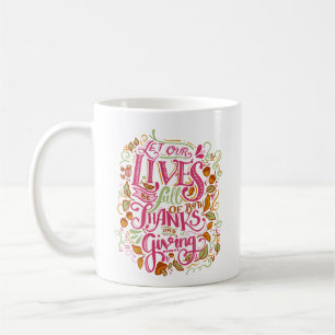 Minimalist Thanksgiving Warmth Kindness Festive Coffee Mug