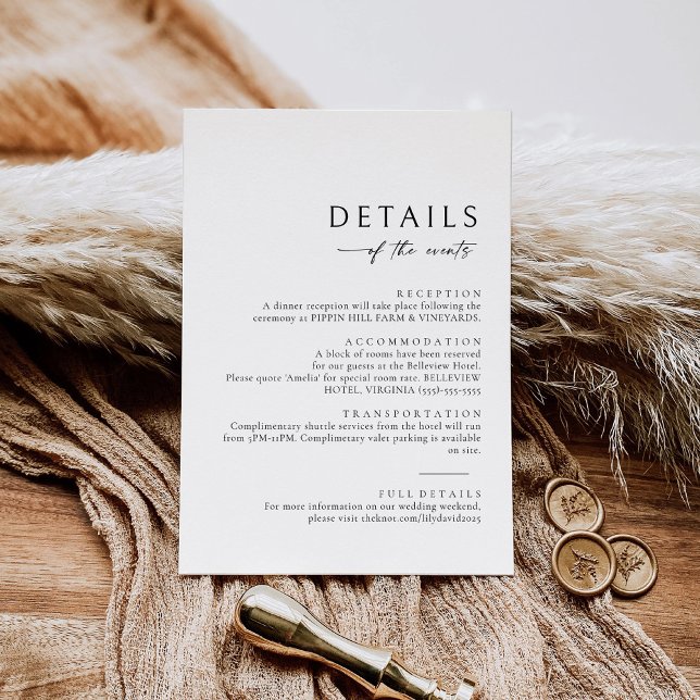 Minimalist The Details Information Enclosure Card (Creator Uploaded)