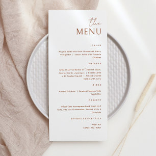 Minimalist The Menu Card