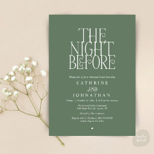 Minimalist "The Night Before" Rehearsal Dinner Invitation