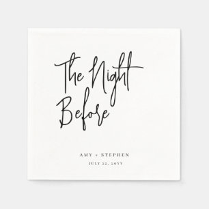 Minimalist the Night Before Rehearsal Dinner Napkin