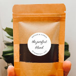 Minimalist The Perfect Blend Wedding Coffee Favour Classic Round Sticker<br><div class="desc">Minimalist The Perfect Blend Wedding Favour Stickers</div>