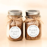Minimalist The Perfect Blend Wedding Favour Classic Round Sticker<br><div class="desc">Minimalist The Perfect Blend Wedding Favour Stickers</div>