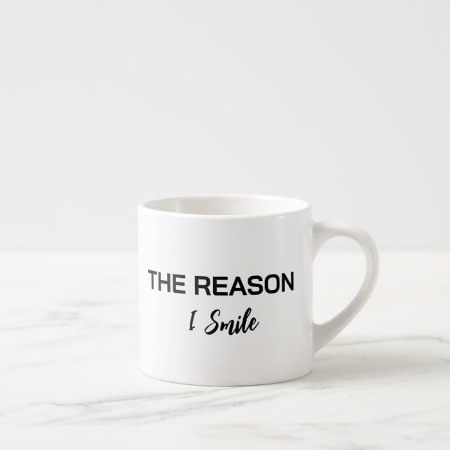Minimalist "The Reason I Smile" Script Mug (Right)