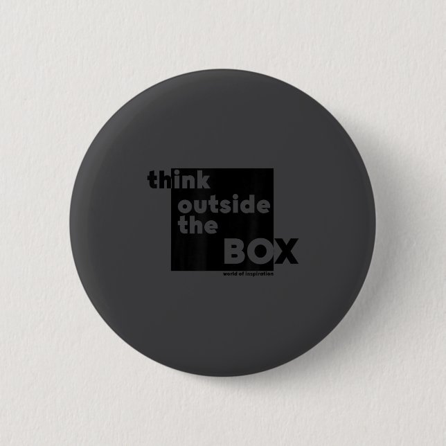 Minimalist Think Outside The Box  2 Inch Round Button (Front)