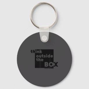 Minimalist Think Outside The Box  Keychain