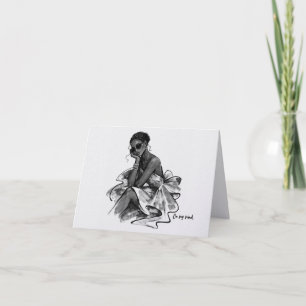 Minimalist Thinking of You Card   On My Mind Madam