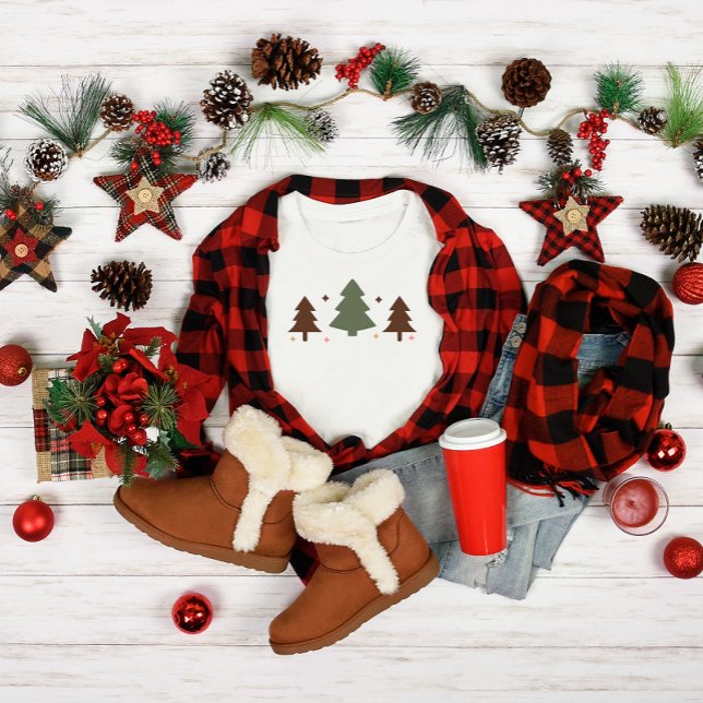 Minimalist Three Christmas Trees Design  T-Shirt (Creator Uploaded)