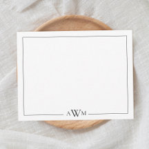 Minimalist Three Letter Monogram Border