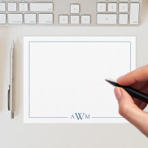 Minimalist Three Letter Monogram Border