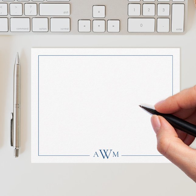 Minimalist Three Letter Monogram Border Card (Creator Uploaded)