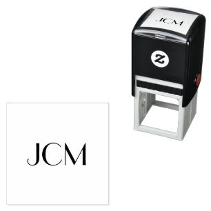 Minimalist Three Letter Monogram Initials Self-inking Stamp