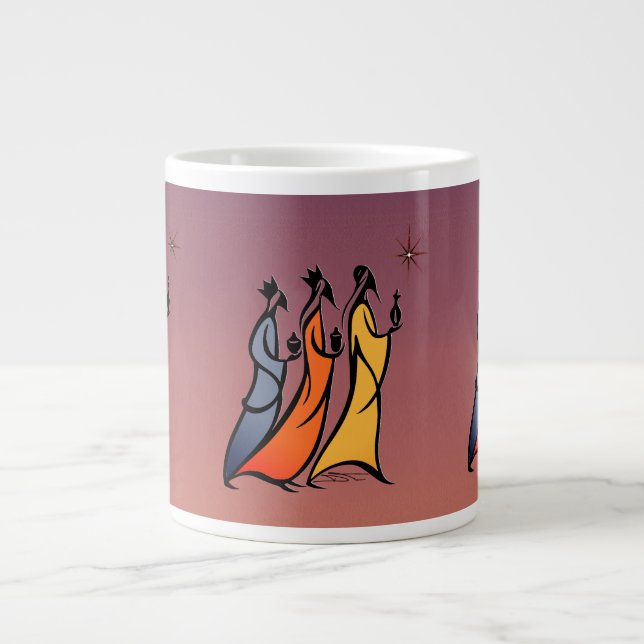 Minimalist Three Wise Men Large Coffee Mug (Front)