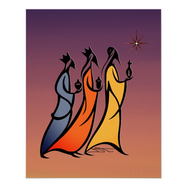 Minimalist Three Wise Men Poster (Front)
