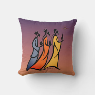 Minimalist Three Wise Men Throw Pillow