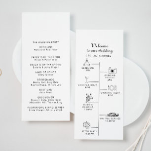 Minimalist Timeline Wedding Program
