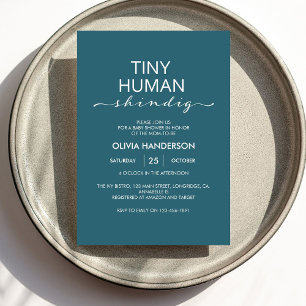  Minimalist Tiny Human Shindig Baby Shower Invitation