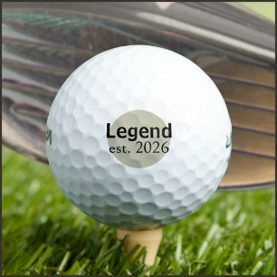 Minimalist Title Established Year Legend Golf Balls