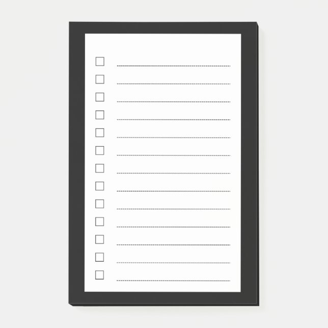 Minimalist To Do List  Post-it Notes (Front)