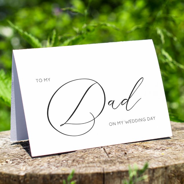 Minimalist To My Dad Wedding Day Card (Creator Uploaded)
