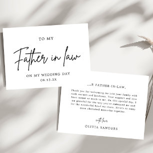 Minimalist To My Father In Law On My Wedding Day Invitation