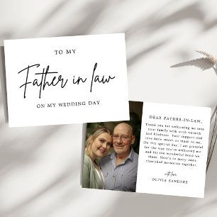 Minimalist To My Father In Law On My Wedding Day Invitation