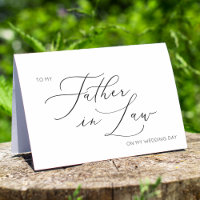 Minimalist To My Father in Law Wedding Day Card