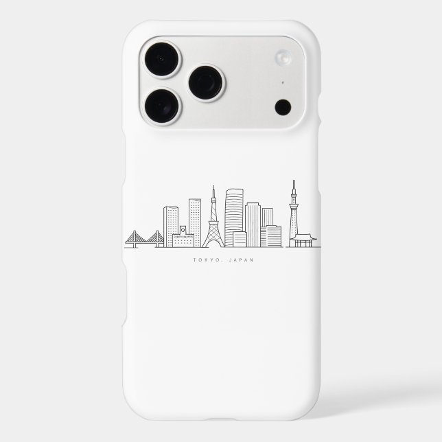 Minimalist Tokyo Skyline Illustration (Back)