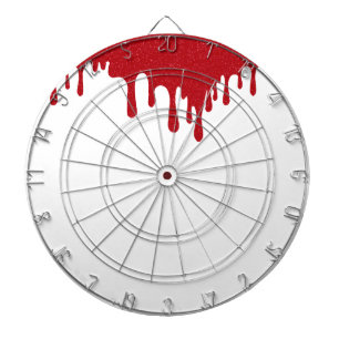 Minimalist Tomato Red Drip Dartboard – Customize